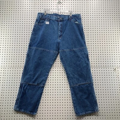 VTG Dickies Double Knee Denim Jeans Mens Size 42x30 Blue Straight Leg Fits 41x30 - Image 1 of 4