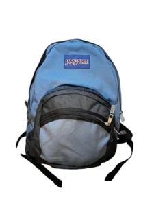 Mochila JanSport 4 compartimentos con cremallera azul y negro, vuelta al cole, usada. - Imagen 1 de 7