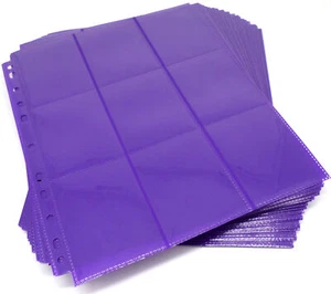 50 Docsmagic.de 18-Pocket Pages Purple - Sideloading - 11 Holes - MTG PKM YGO -  - Picture 1 of 3