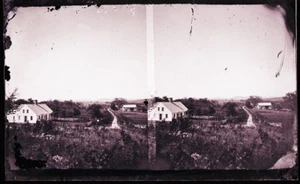 ANTIQUE GLASS NEGATIVE, FC PHILPOT, LIMERICK ME., FARM FROM DISTANCE, STEREOVIEW - Picture 1 of 4