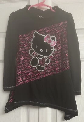 Girls Long Sleeve Black Hello Kitty Shirt  Size XS - Image 1 of 3