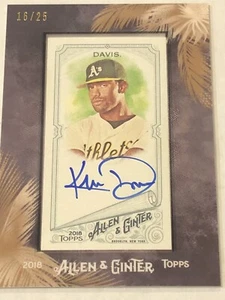 Khris Davis 2018 Topps Allen & Ginter's Mini Framed Autograph #MA-KD #25 A’s - Bild 1 von 4