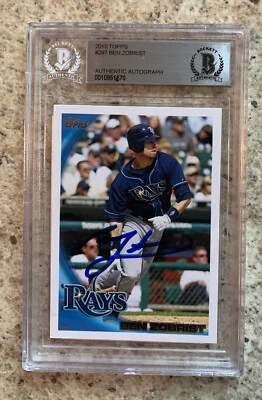 Auto 2010 Topps Opening Day Blue #192 Ben Zobrist /2010 Autograph Tampa Bay Rays - Image 1 of 2