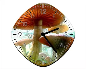 Alice In Wonderland Mushrooms - Wall Clock - Picture 1 of 3