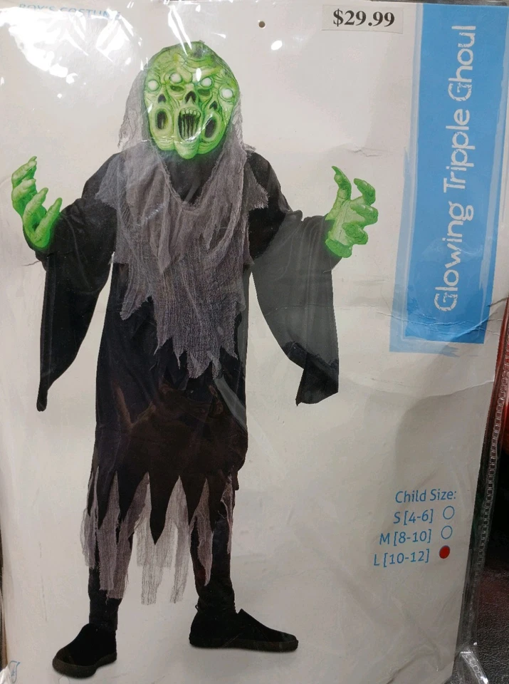 Brillante Triple Ghoul Disfraz Niño Talla Mediana (8-10) **Nuevo** Foto 1 de 1