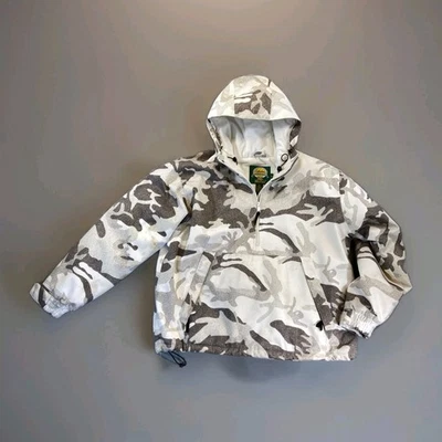 Cabela's Dry-Plus Outfitter White Camo Mens XL Reg Hooded Pull Over Anorak - Image 1 of 4