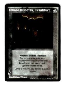 1995 WOTC Vampire Dark Sovereigns Trading card Game Inbase Discotek, Frankfurt C - Picture 1 of 4
