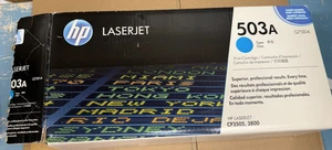 Genuine Original HP 503A / Q7581A Cyan Color LaserJet Toner Ink Cartridge - Picture 1 of 5