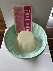 Vintage Tupperware Jel-N-Serve Jelloform Eisring Aqua Grün. Ring, Einsatz - Bild 1 von 4