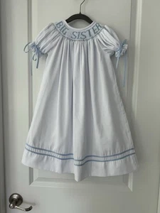 Dressie Jessie Smocking Smocked Dress Size 4T Big Sister - Picture 1 of 11