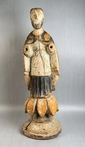 Antique 18th-19th Century Spanish Colonial wood Santo Figure - Picture 1 of 12