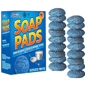 20 PK Steel Wool Soap Pads - Kosher for Passover - Metal Scouring Cleaning Pa... - Picture 1 of 5