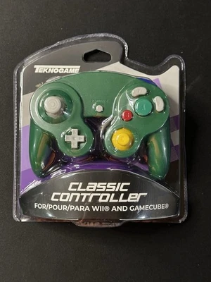 Brand New Teknogame GameCube Controller - Green/Blue - Image 1 of 3