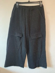 Alembika Black White Speckle Pants Size 1 US 4-6 Front Pockets Cotton Knit - Picture 1 of 5