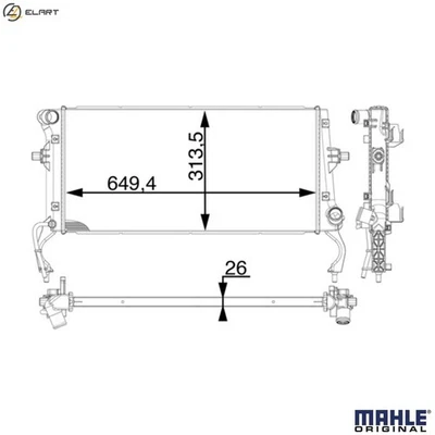 RADIATOR ENGINE COOLING CR 1975 000P FOR HYUNDAI i30/Kombi/Van/III/FASTBACK 1.4L - Image 1 of 4