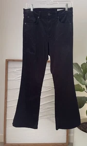 Women's RAG & BONE Black 10" Inch Flare Velvet Jeans Pants Size 28 - Picture 1 of 3