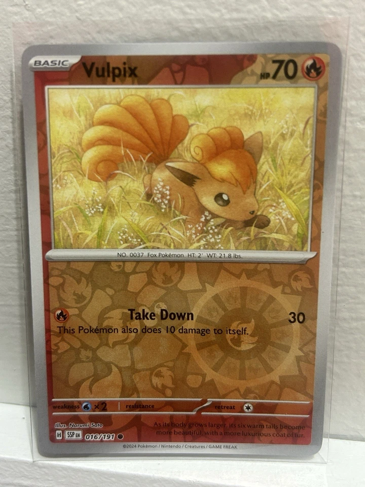 Vulpix 016/191 Sv08: Surging Sparks Reverse Holo - Image 1 of 1