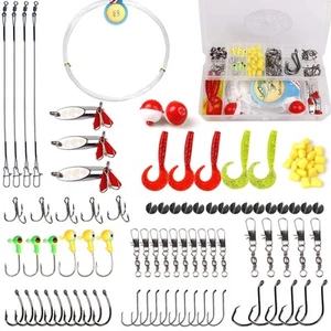 Basic Fishing Tackle Starter Kit, Freshwater Soft Fishing Lures Terminal Tack... - Picture 1 of 6