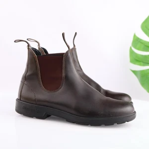 Blundstone Mens Originals 500 Boots Size 11.5 Brown Leather Chelsea Pull On Lug - Picture 1 of 18