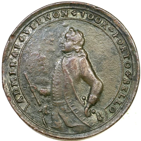 1739 PBvi 1-A R-6 Admiral Vernon Betts Medal Cover