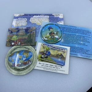 Disney Pinback Button Jiminy Cricket Earth Day Cast Environmentality 98 99 02 03 - Picture 1 of 5