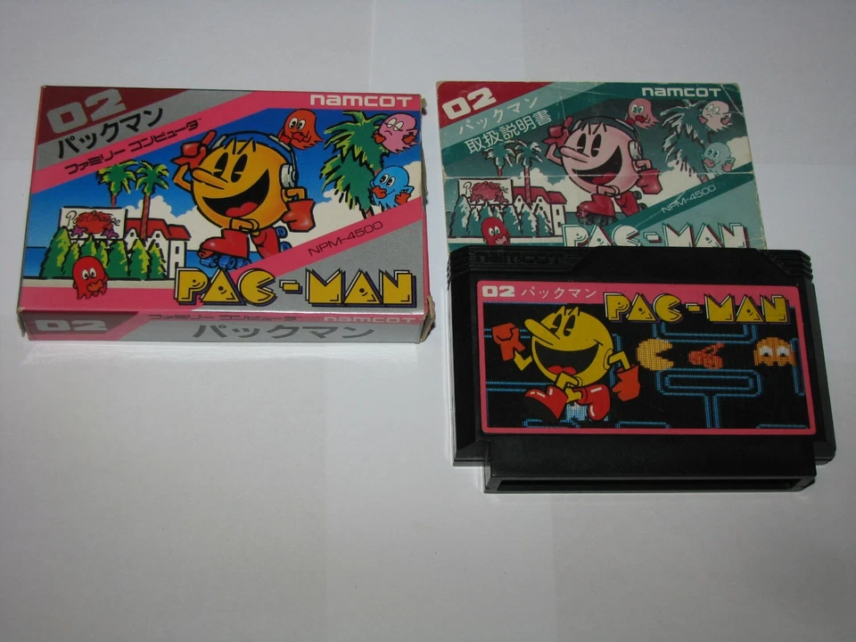 Pacman Pac-Man 1st Print Small Box Famicom NES Japan import boxed CIB US Seller - Image 1 of 4