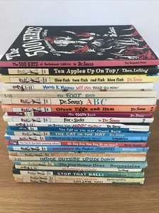 dr seuss book lot 22 beginner books hard cover Vintage - Foto 1 di 5