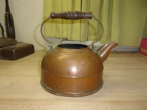 Vtg Paul Revere Copper Tea Kettle 1801 Revere Ware NO LID Rome NY USA FREE SHIPP - Picture 1 of 17