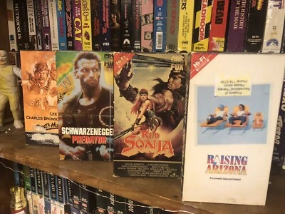 VHS Lot Early CBS/Fox Home Video (Predator, Red Sonja, etc.) 4 Tapes - Image 1 of 4