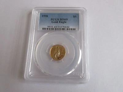 1998 Eagle $5 PCGS MS69 Gold Eagle - Image 1 of 4