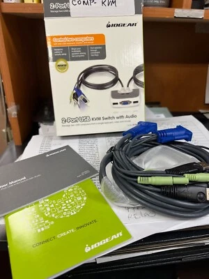 NEW - IOGEAR GCS632U 2-Port USB KVM Switch W/ Audio Support - Image 1 of 4