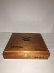 Diamant Krone Robusto Nr. 3 CFW Wrapper leere Holz Zigarrenkiste Humidor mit Verschluss - Bild 1 von 12