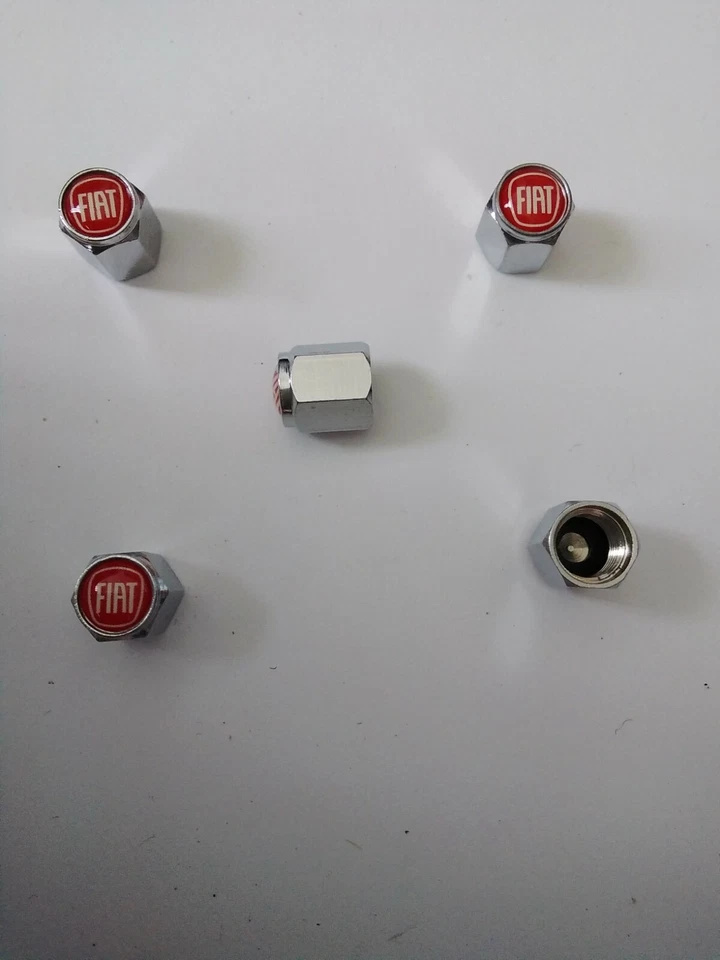 Set of 5 Wheel Tire Caps Air Valve Stem Cover For FIAT RED Truck Car Free Ship - Изображение 1 из 1