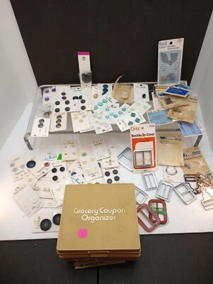 Button Buckle Snap and Hooks mixed Lot New and Used - Image 1 of 4