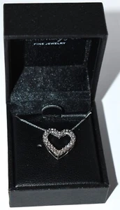 Collana cuore diamante RH Macy & Co con scatola ~ argento 925 prezzo al dettaglio al dettaglio $200 - Foto 1 di 5