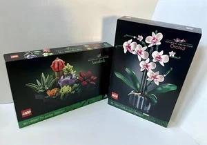 LEGO Botanic Collection Succulents 10309 & Orchid 10311 Building Kit -SHIP FAST- - Picture 1 of 13