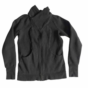 Chaqueta Lululemon Asimétrica Buceo Cremallera Completa Gris Oscuro Mujer Talla 8 Cuello Alto - Imagen 1 de 12