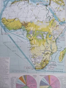 Africa Commercial Development c. 1925-8 thematic economic commerce color map - Picture 1 of 4