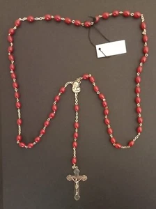 Sacro Rosario Certosino con pietre rosse e Maria con Bambino e Crocifisso (364) - Picture 1 of 2