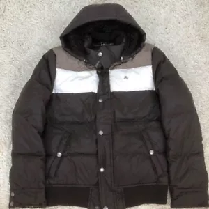 Burberry Black Label Riders Down Jacket horse logo zip Size M brown fashion Mens - Picture 1 of 7