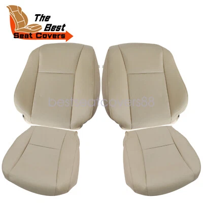 Driver & Passenger Bottom-Top Seat Cover Tan For 2007-2012 Lexus LS460 LS600h - Image 1 of 4