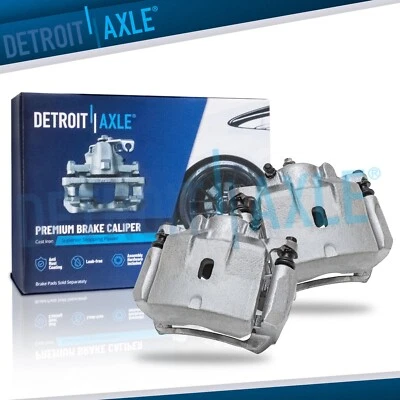 Pair Front Brake Calipers w/Bracket for 2004-12 Chevy Malibu Pontiac G6 Aura Sky - Image 1 of 4