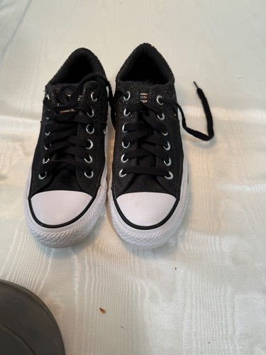Scarpe sneakers basse Converse Chuck Taylor All Star nere strass donna 6 5