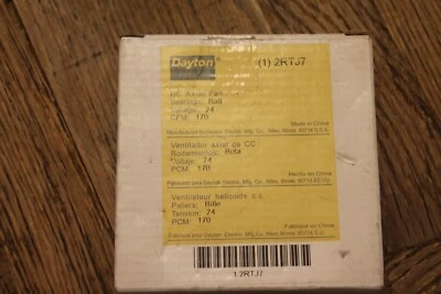 Ventilador axial Dayton, cuadrado, 4-11/16" H, 170 CFM 2RTJ7 Dayton 2RTJ7 190735230374 negro Foto 1 de 2