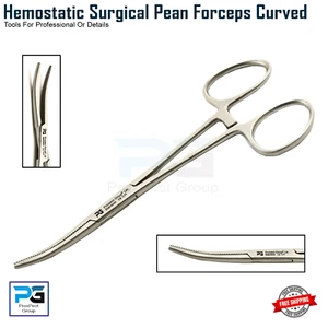 ARTERY HAEMOSTATIC FORCEPS CURVED PEAN LOCKING SCISSORS SURGICAL VETERINARY CE - Picture 1 of 9