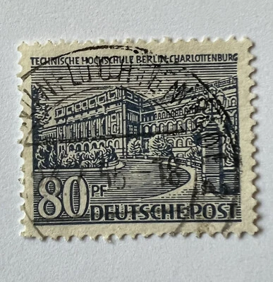 Berlín Alemania 1949 80 pf sello #9N55 con Lichtenrade Son Bullseye cancelar Foto 1 de 3