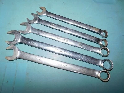 Set of 5 HUSKY 5/8 - 11/16 - 3/4 - 13/16 - 7/8 Combination Open End Wrench - Image 1 of 4