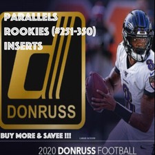2020 Donruss Football Inserts/Parallels/Variations/Rookies (#251-350) - You Pick