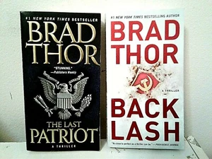 2 Scot Harvath thrillers-Brad Thor-Backlash & Foreign Agent-large paperbacks - Picture 1 of 1