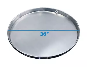 Aluminum Commercial Water Heater Pan 36 x 2.3 Inch Side Drain Drip Leak Pan NEW - Picture 1 of 6
